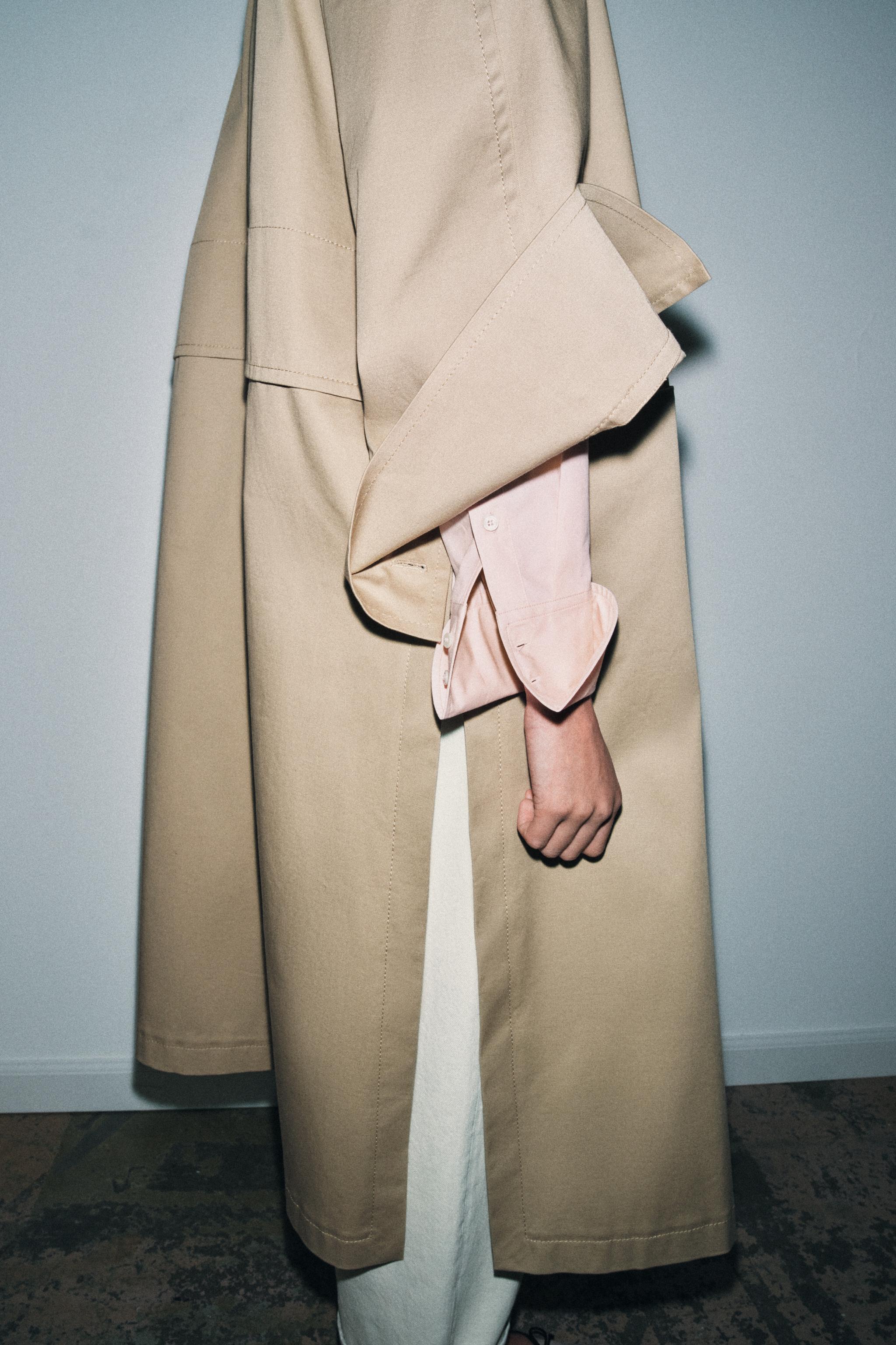 OVERSIZED TRENCH COAT WITH SCARF ZW COLLECTION LIMITED EDITION